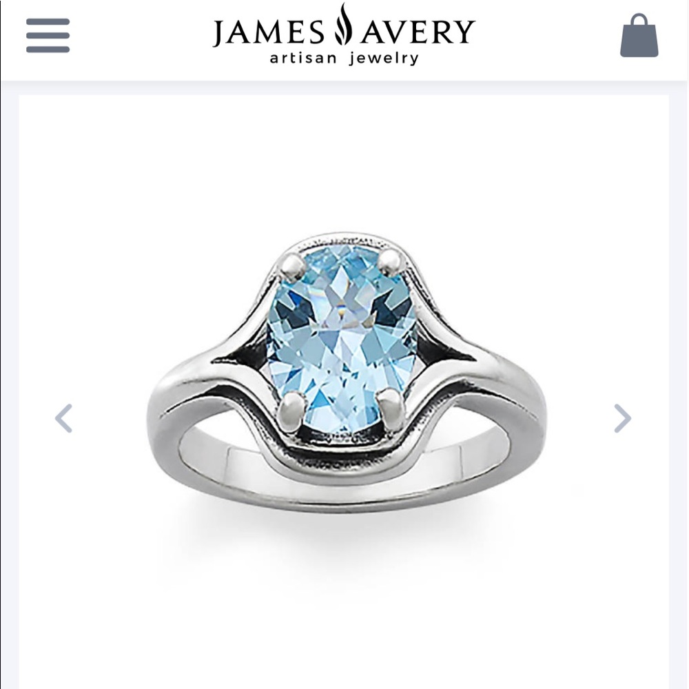 James Avery Adriana Ring With Blue Topaz